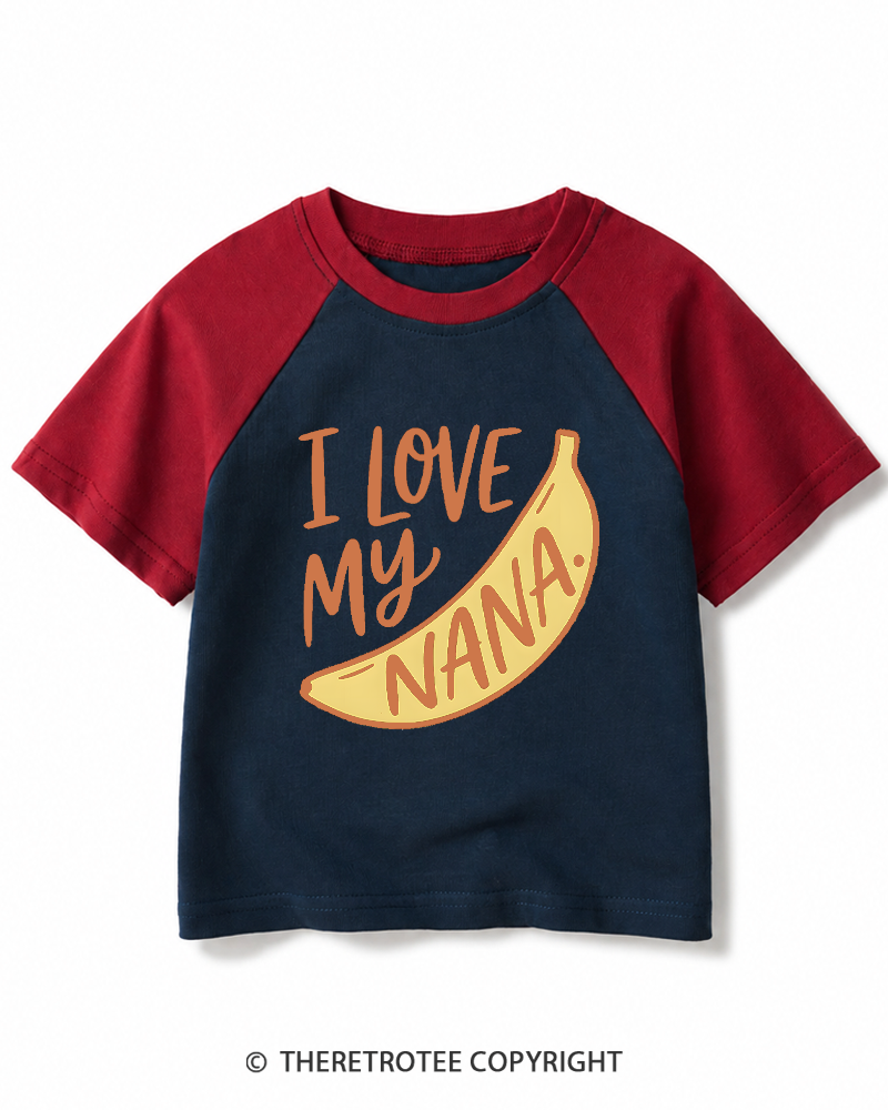 TheRetroTee I Love My Nana Kids Raglan Baseball T-Shirt