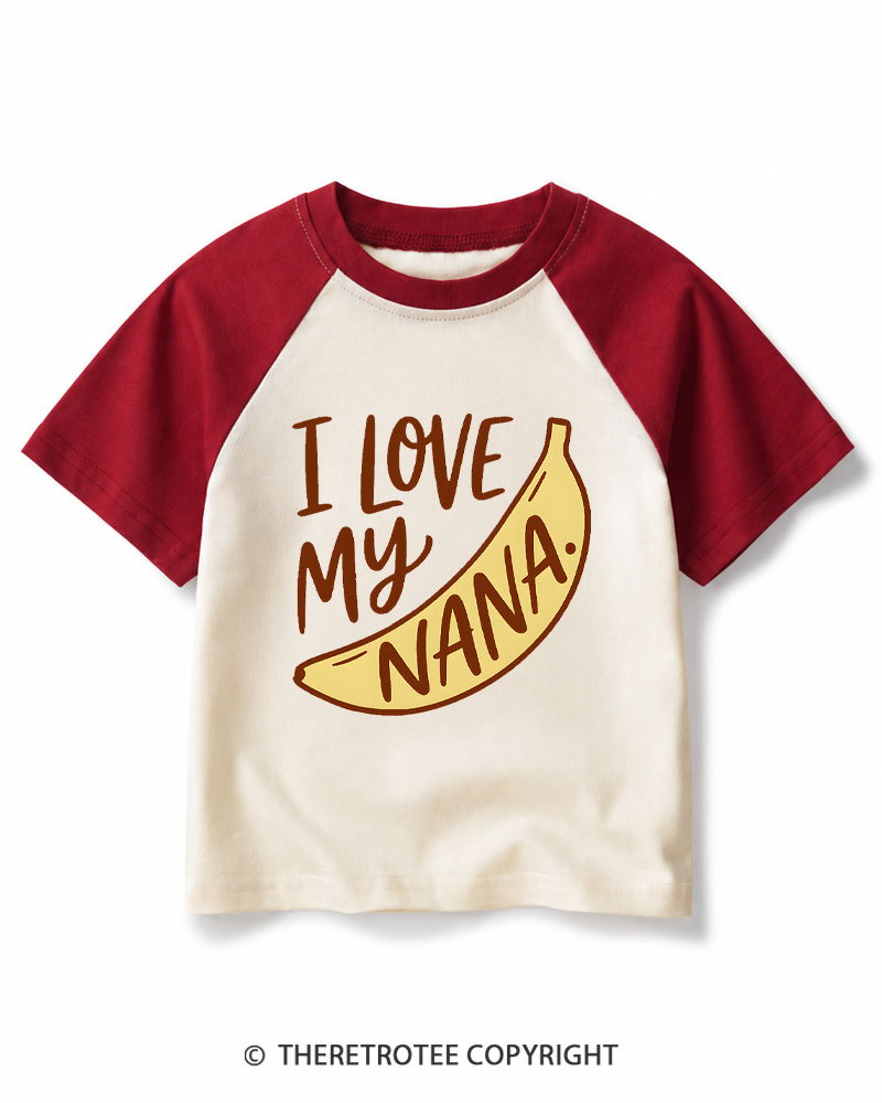 TheRetroTee I Love My Nana Kids Raglan Baseball T-Shirt