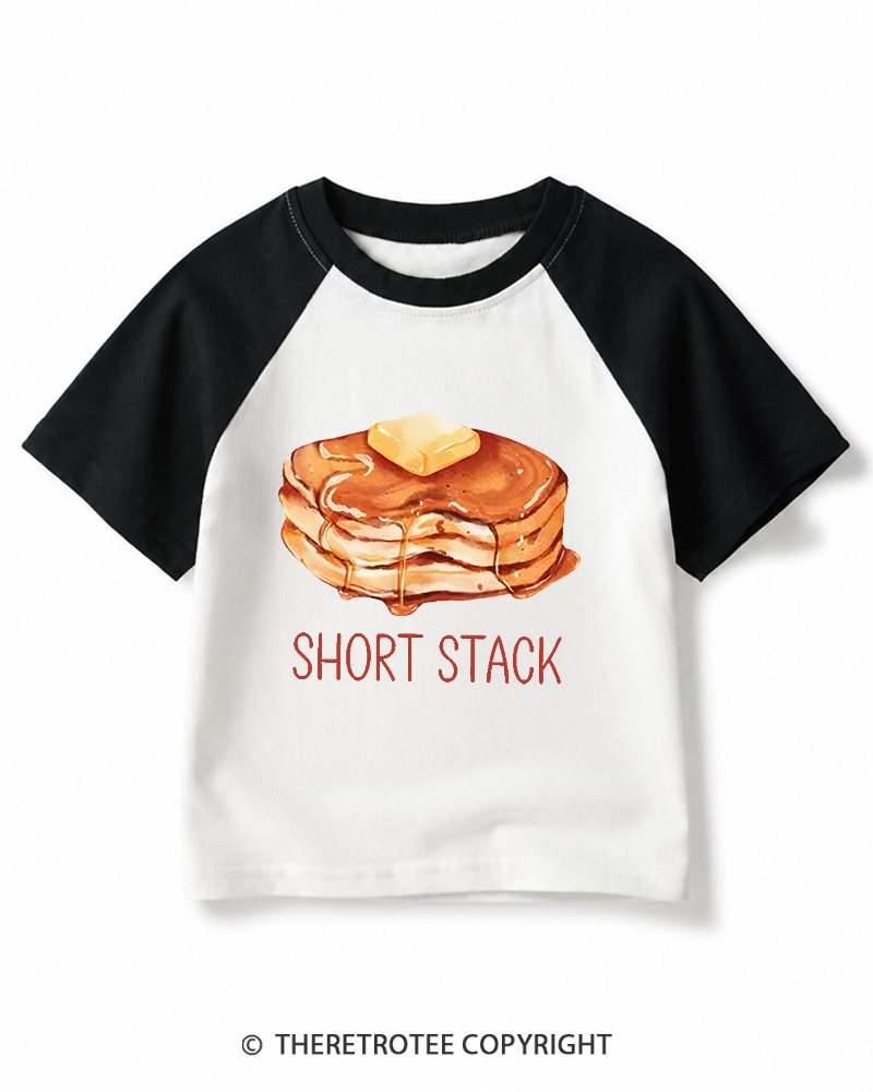TheRetroTee Short Stack 1950s Kids Raglan Baseball T-Shirt