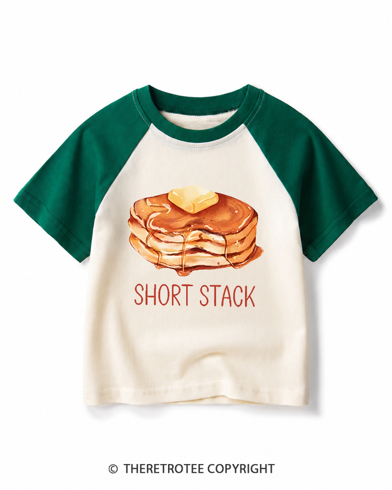 TheRetroTee Short Stack 1950s Kids Raglan Baseball T-Shirt