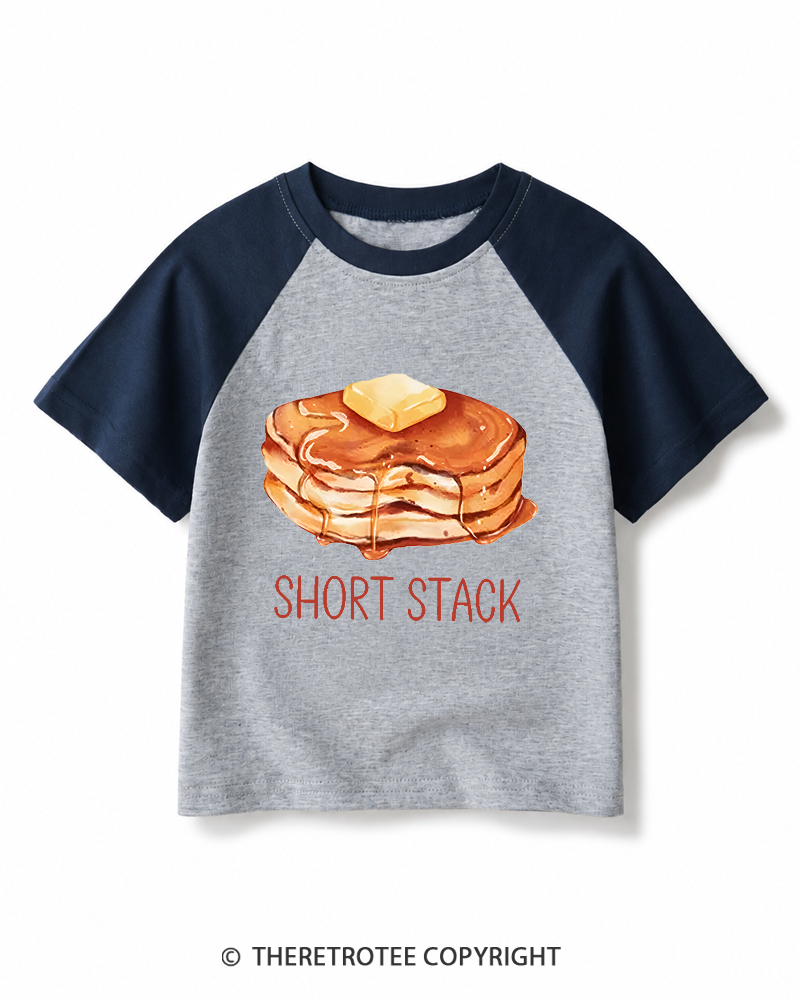 TheRetroTee Short Stack 1950s Kids Raglan Baseball T-Shirt