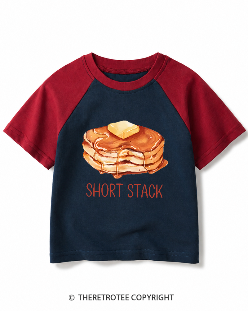 TheRetroTee Short Stack 1950s Kids Raglan Baseball T-Shirt