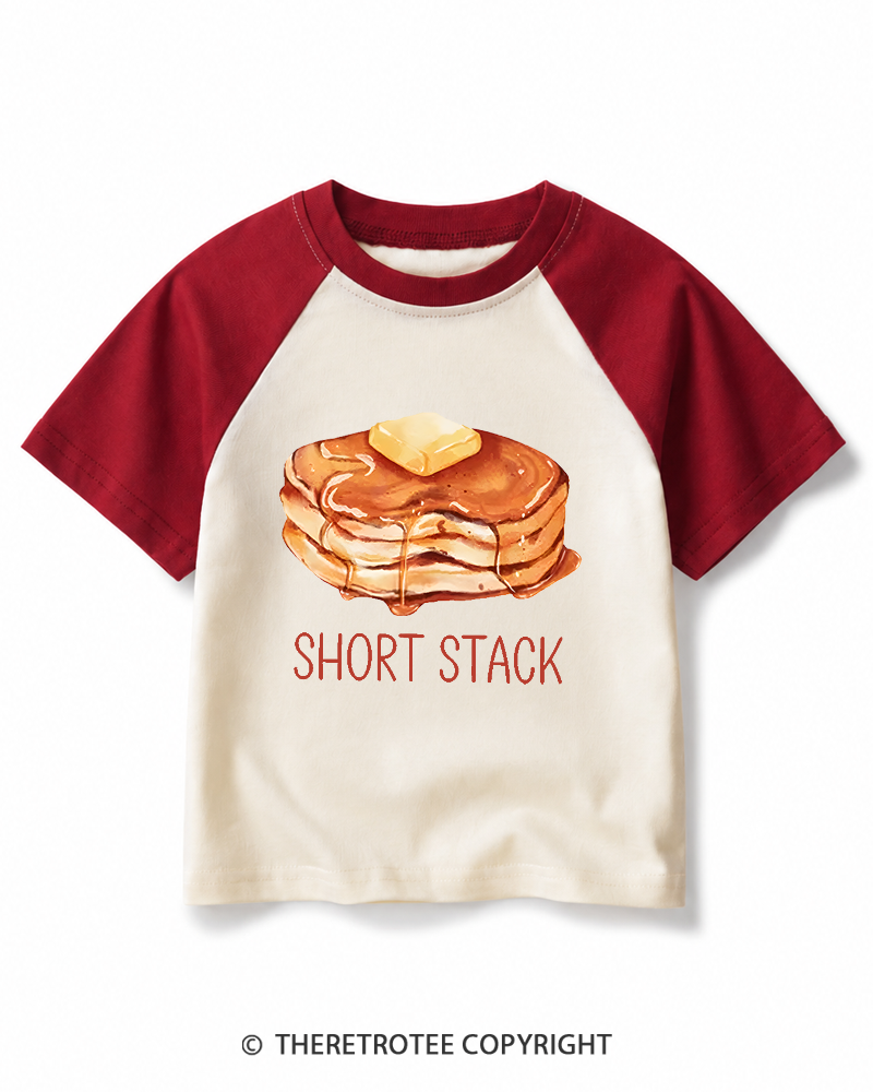 TheRetroTee Short Stack 1950s Kids Raglan Baseball T-Shirt
