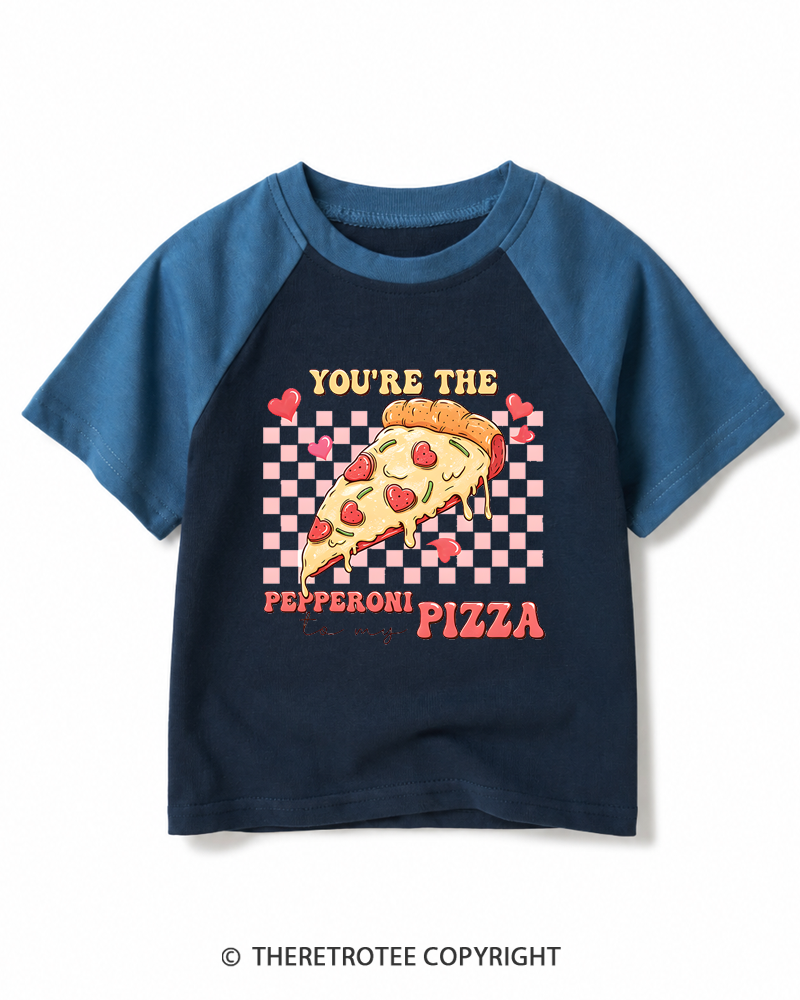 TheRetroTee You're the Pepperoni To My Pizza 1990s Kids Raglan Baseball T-Shirt