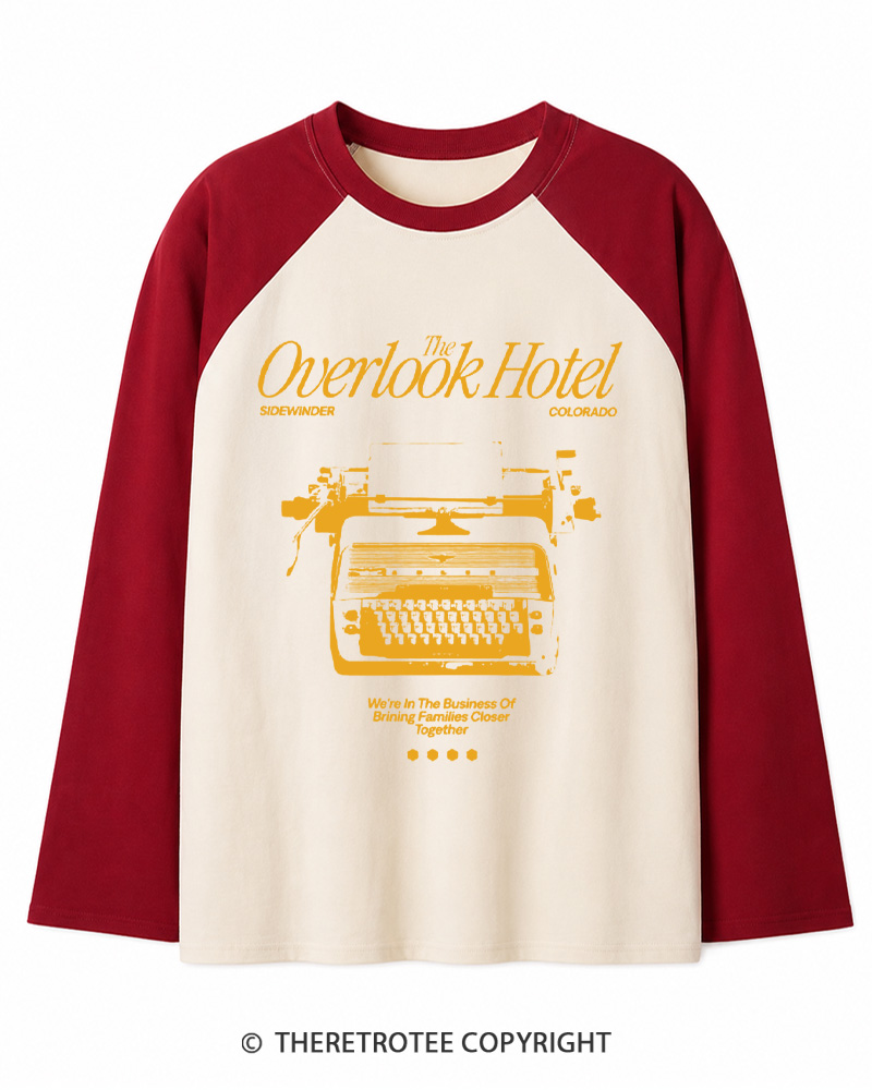 TheRetroTee We're In The Business Of Bringing Families Closer Together 1980s Long Sleeve Raglan T-Shirt