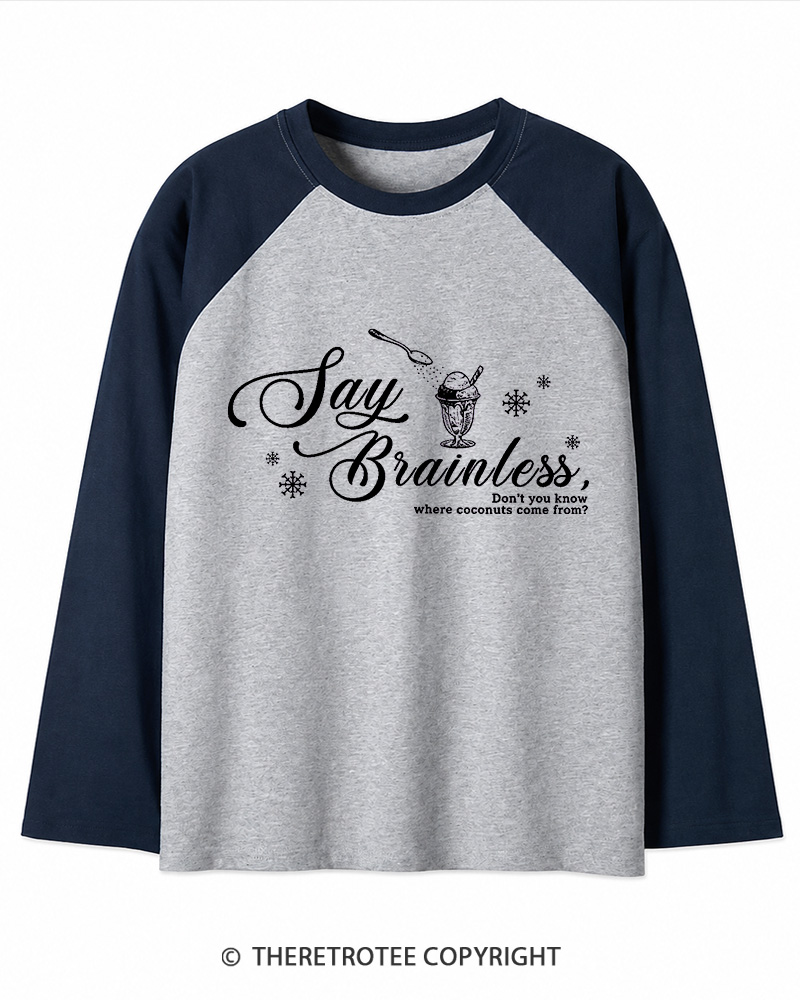 TheRetroTee Don’t You Know Where Coconuts Come From 1940s Christmas Long Sleeve Raglan T-Shirt