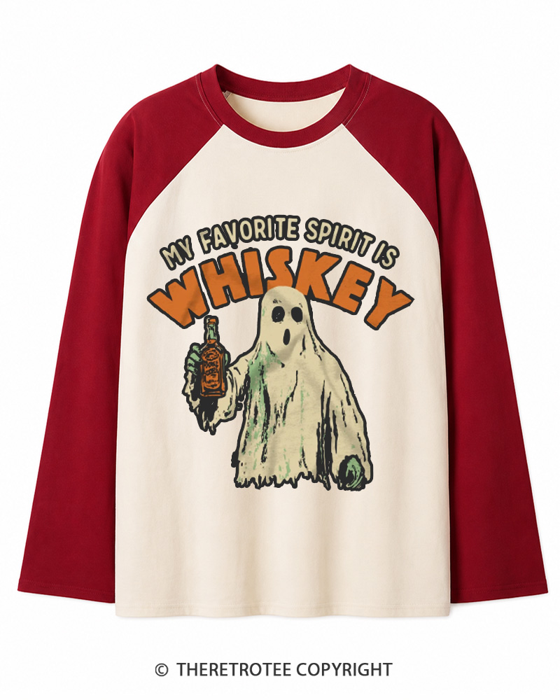 TheRetroTee What’s Your Favorite Scary Movie 1990s Long Sleeve Raglan T-Shirt