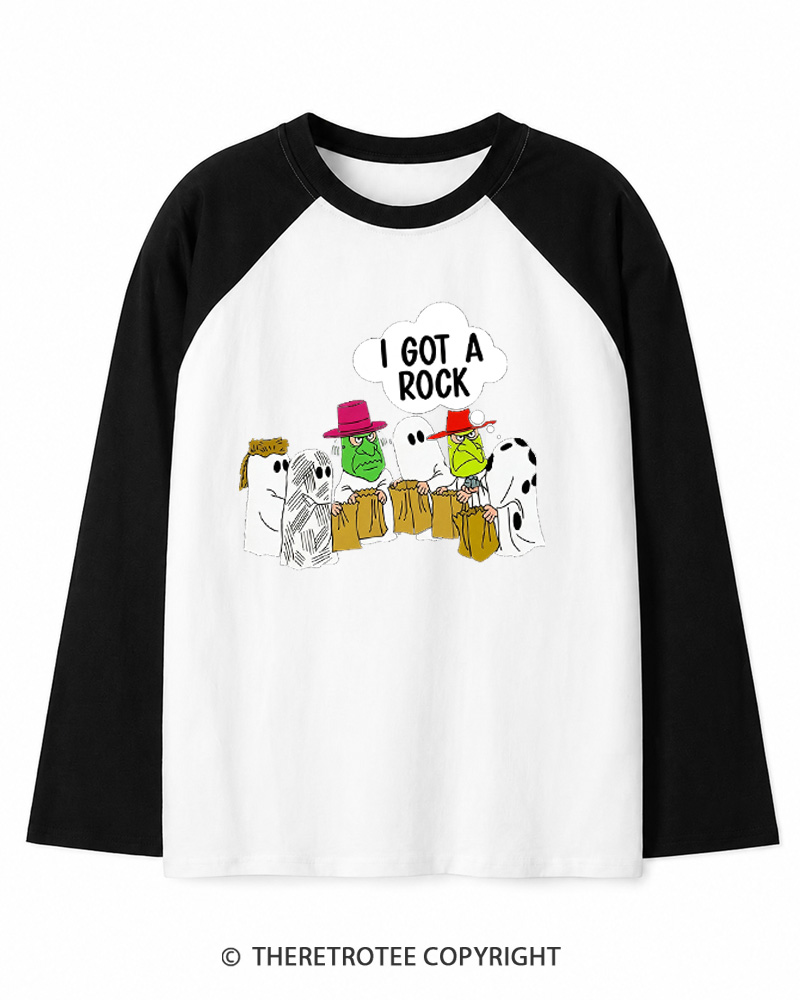 TheRetroTee I Got A Rock 1960s Long Sleeve Raglan T-Shirt