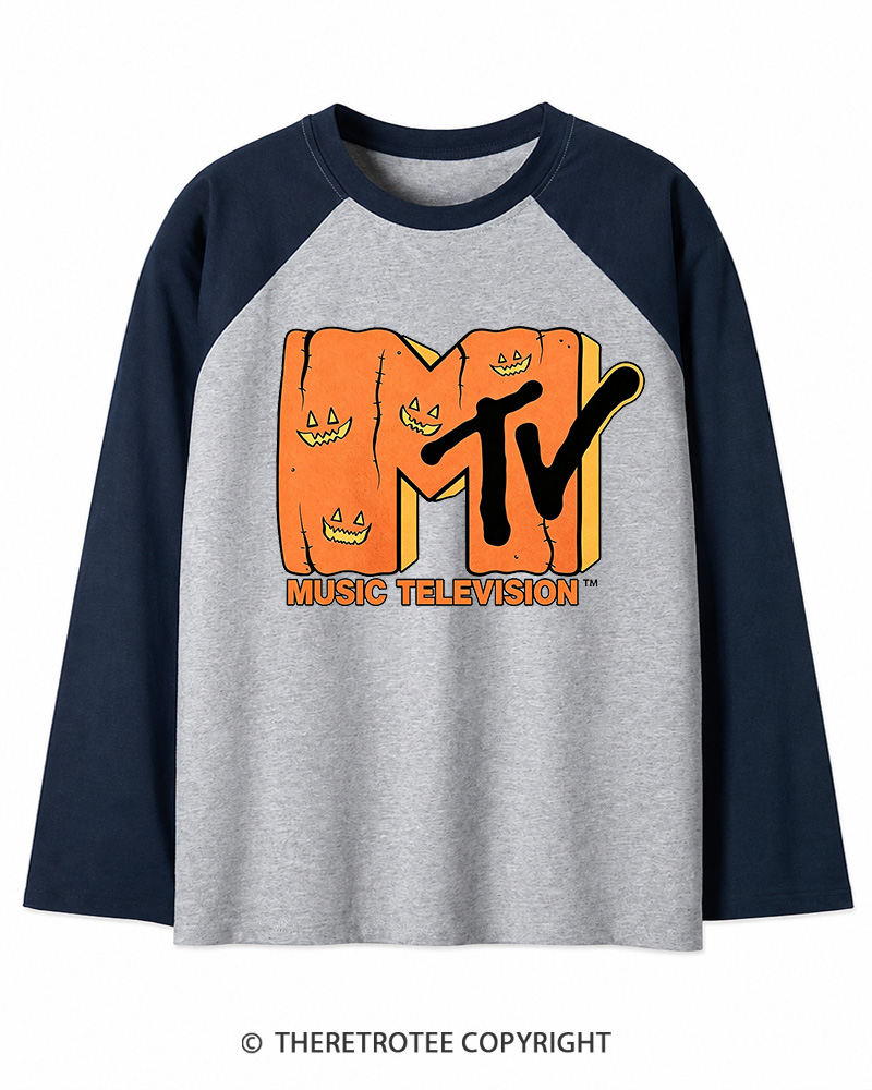 TheRetroTee Music Nostalgia 1990s Long Sleeve Raglan T-Shirt