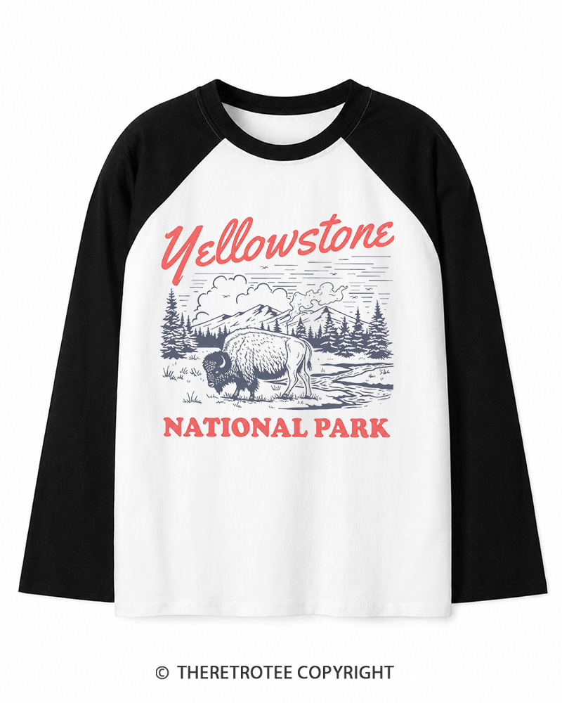 TheRetroTee American Frontier Inspired 1870s Long Sleeve Raglan T-Shirt