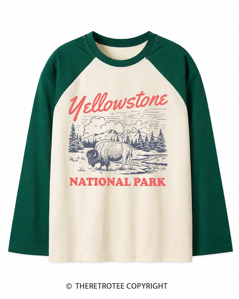 TheRetroTee American Frontier Inspired 1870s Long Sleeve Raglan T-Shirt