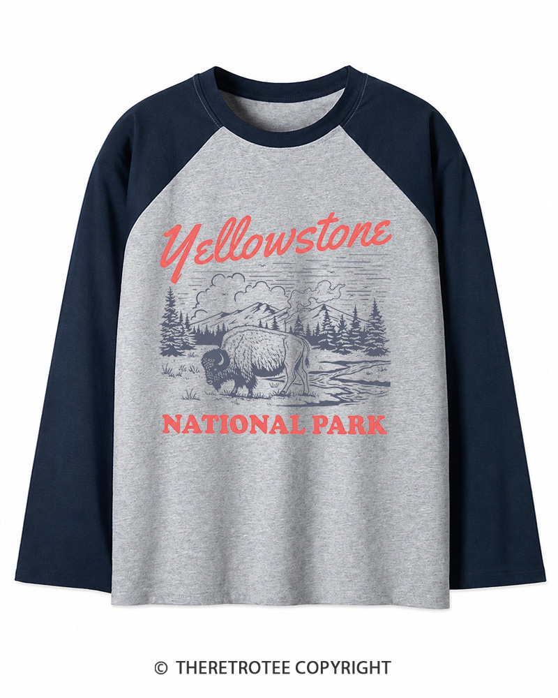TheRetroTee American Frontier Inspired 1870s Long Sleeve Raglan T-Shirt