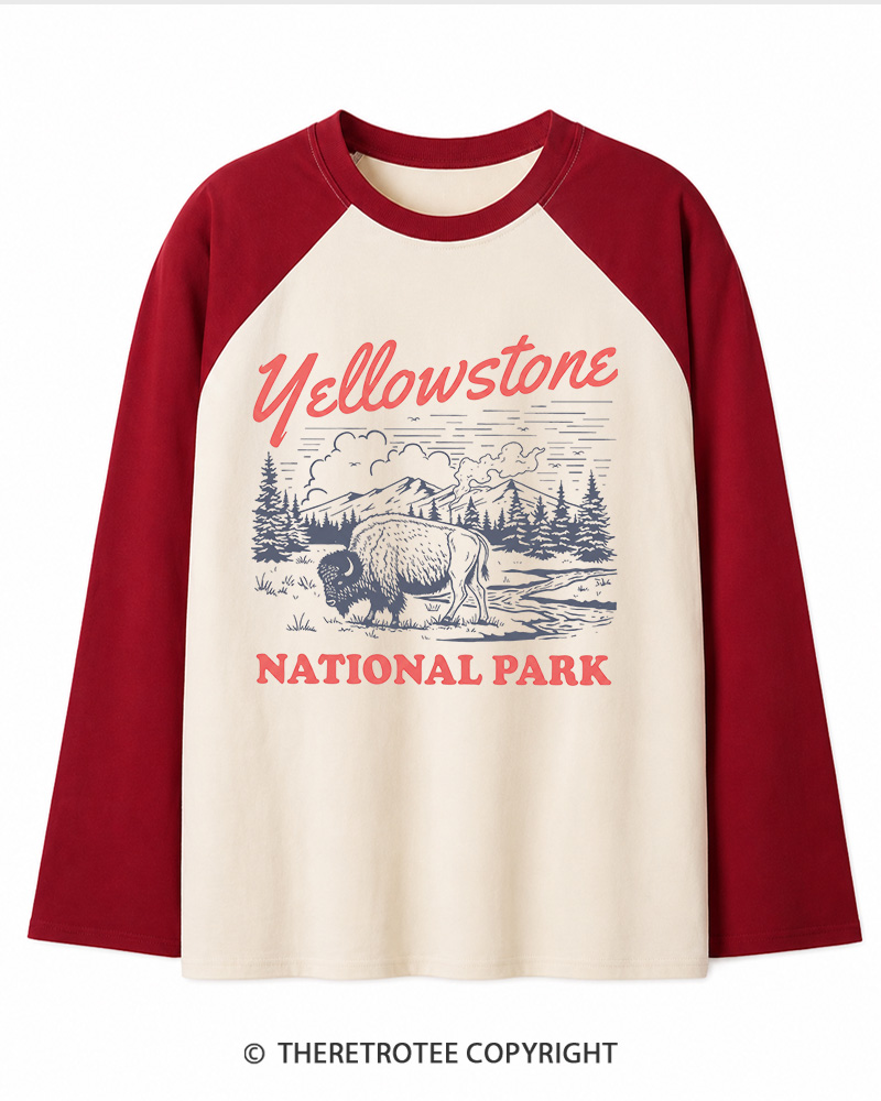 TheRetroTee American Frontier Inspired 1870s Long Sleeve Raglan T-Shirt