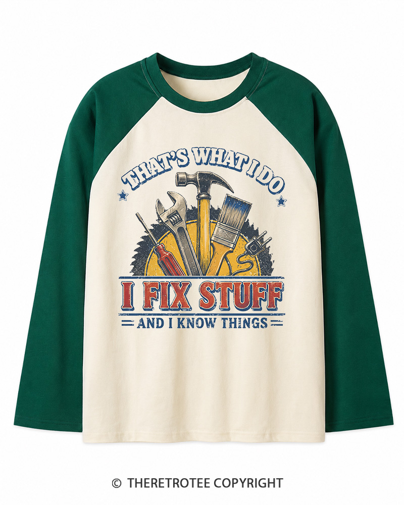 TheRetroTee That’s What I Do 1970s Long Sleeve Raglan T-Shirt