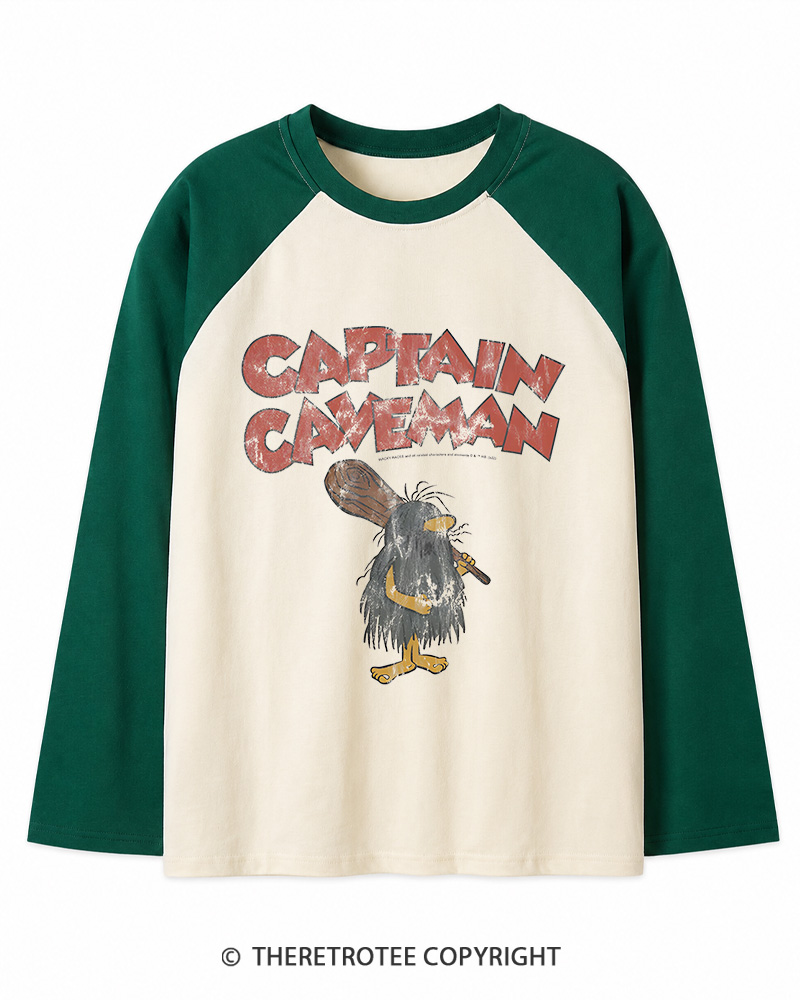 TheRetroTee 1970s Stone Hero Long Sleeve Raglan T-Shirt