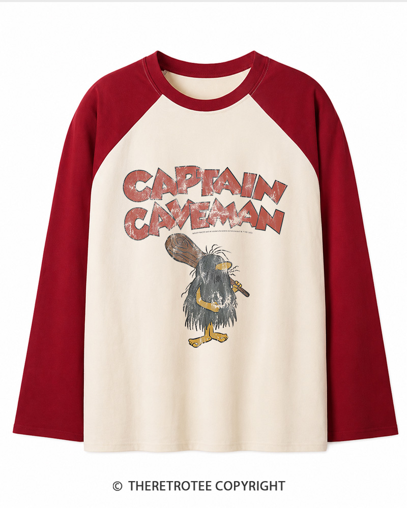 TheRetroTee 1970s Stone Hero Long Sleeve Raglan T-Shirt