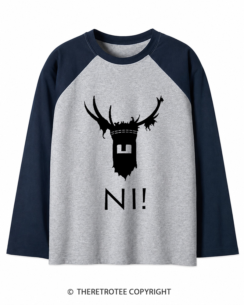 TheRetroTee Ni! 1970s Long Sleeve Raglan T-Shirt