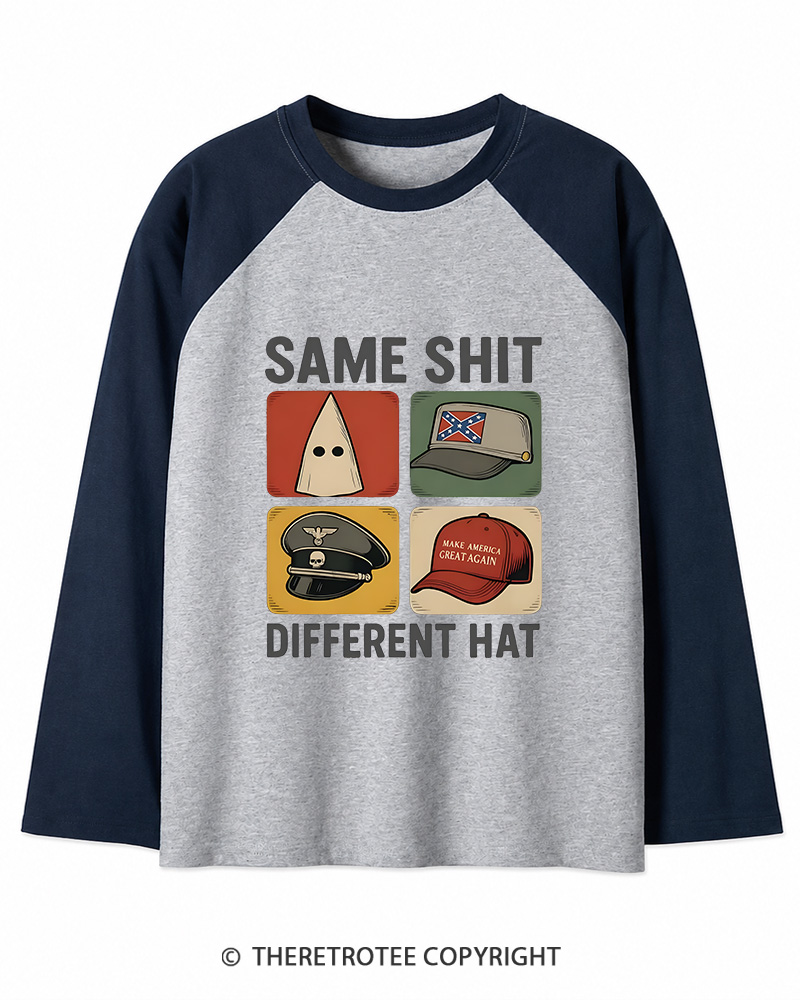 TheRetroTee Same Shit Different Long Sleeve Raglan T-Shirt