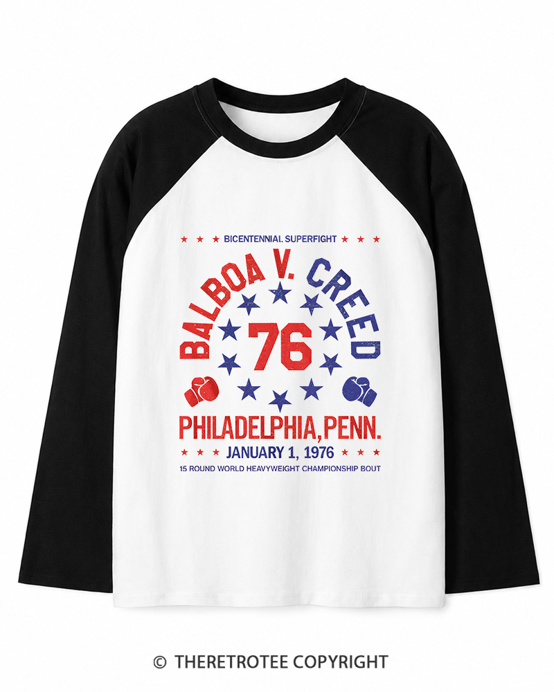 TheRetroTee American Dream 1970s Long Sleeve Raglan T-Shirt