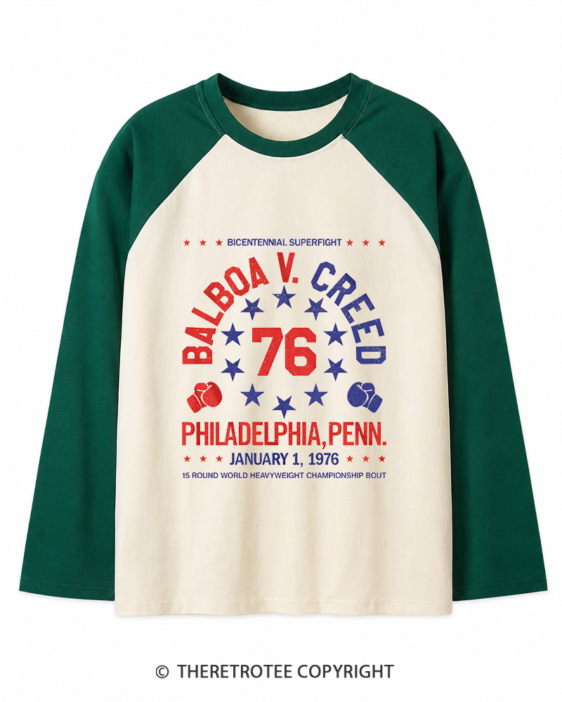 TheRetroTee American Dream 1970s Long Sleeve Raglan T-Shirt