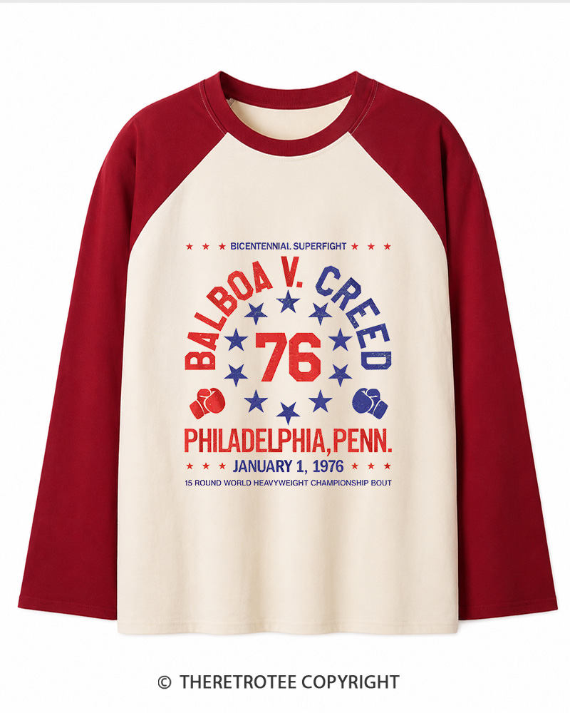 TheRetroTee American Dream 1970s Long Sleeve Raglan T-Shirt