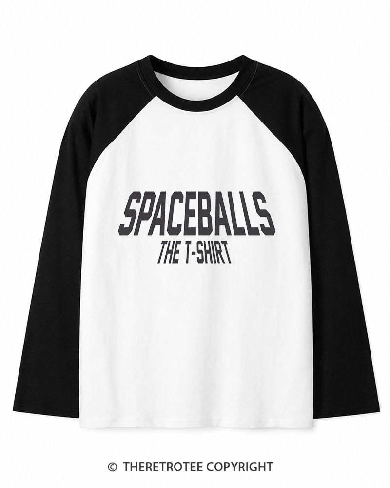 TheRetroTee Spaceballs T-Shirt 1980s Long Sleeve Raglan T-Shirt