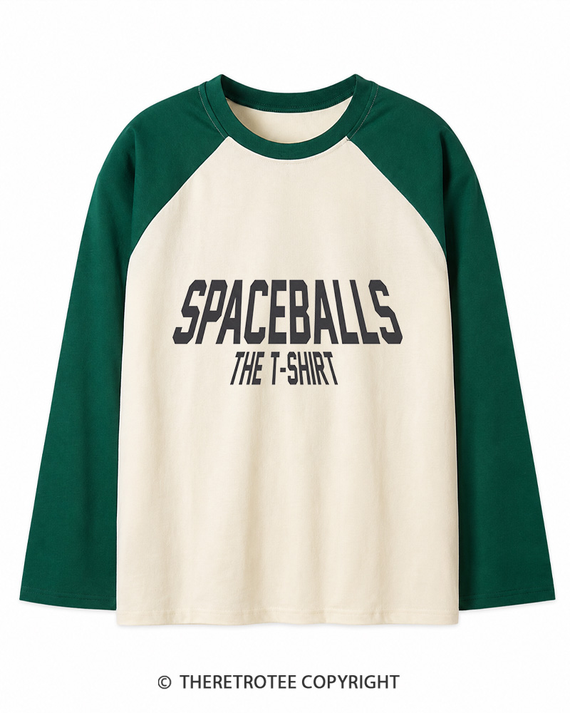 TheRetroTee Spaceballs T-Shirt 1980s Long Sleeve Raglan T-Shirt