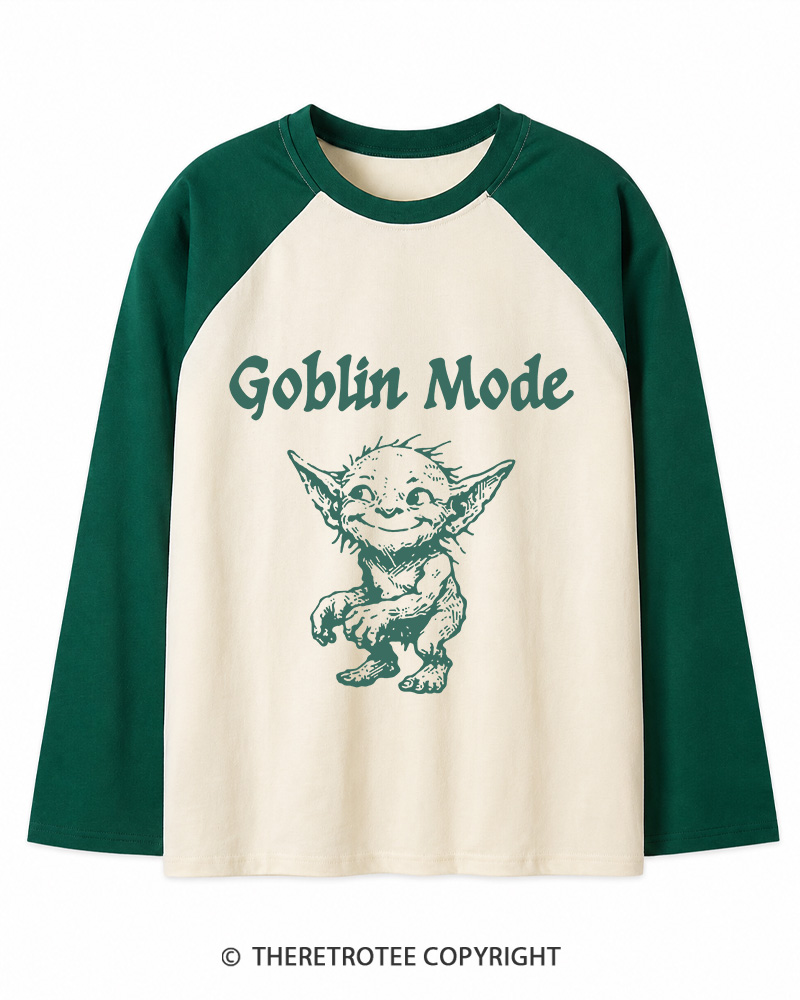 TheRetroTee Goblin Mode Long Sleeve Raglan T-Shirt