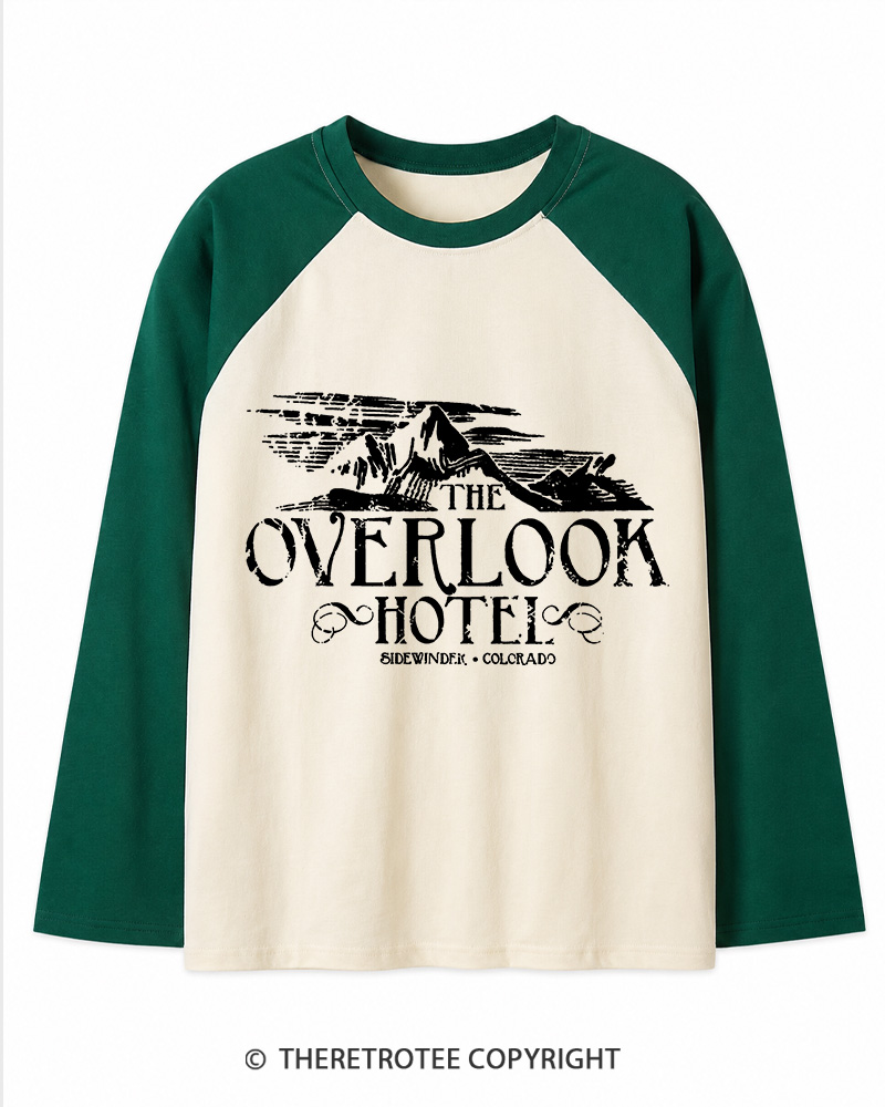 TheRetroTee The Overlook Hotel 1980s Long Sleeve Raglan T-Shirt