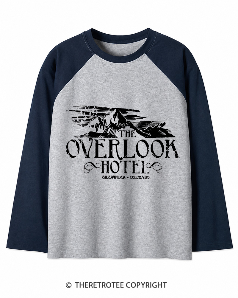 TheRetroTee The Overlook Hotel 1980s Long Sleeve Raglan T-Shirt
