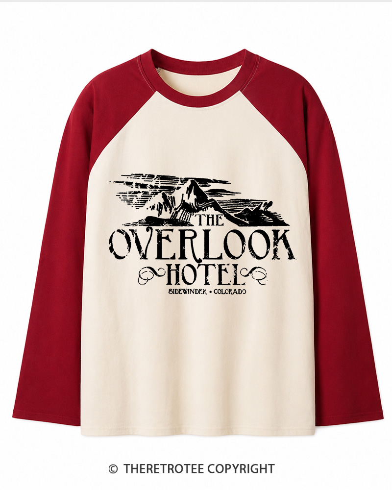 TheRetroTee The Overlook Hotel 1980s Long Sleeve Raglan T-Shirt