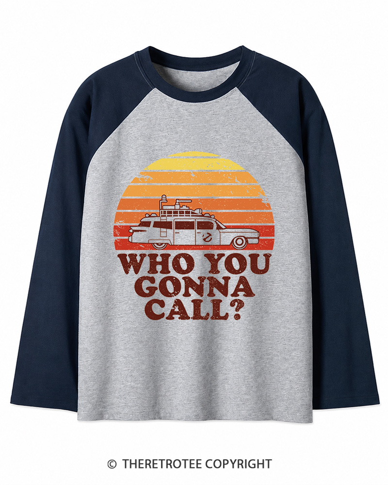 TheRetroTee Sunset 1980s Long Sleeve Raglan T-Shirt