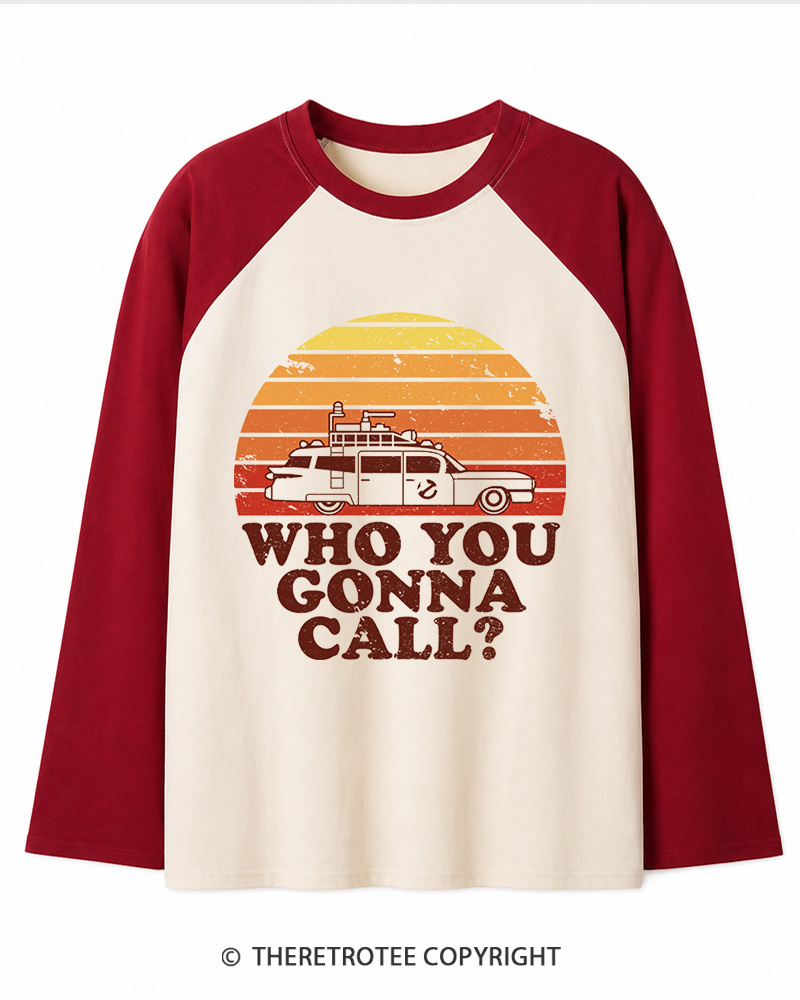 TheRetroTee Sunset 1980s Long Sleeve Raglan T-Shirt