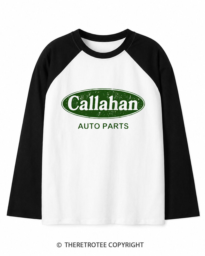 TheRetroTee Auto Parts 1990s Long Sleeve Raglan T-Shirt