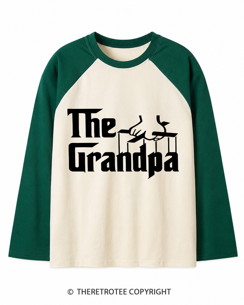 TheRetroTee The Godfather Gangster Movie Reference 1970s Long Sleeve Raglan T-Shirt