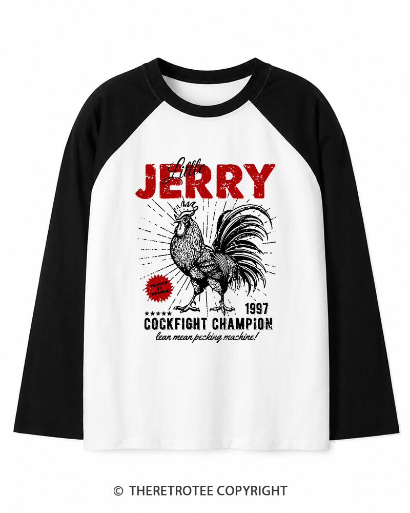 TheRetroTee Barnyard Champion 1990s Long Sleeve Raglan T-Shirt