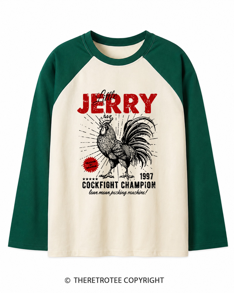TheRetroTee Barnyard Champion 1990s Long Sleeve Raglan T-Shirt