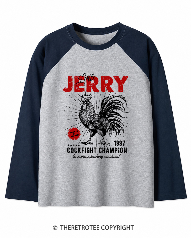 TheRetroTee Barnyard Champion 1990s Long Sleeve Raglan T-Shirt