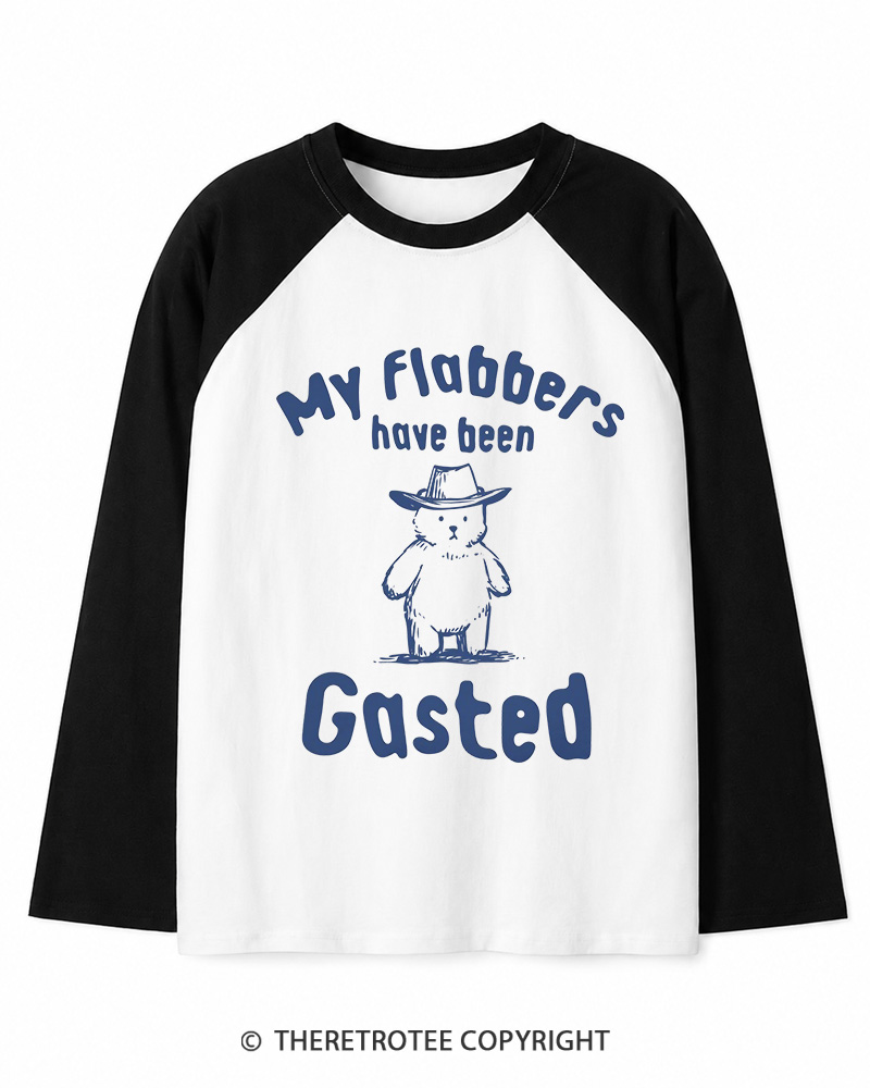 TheRetroTee My Flabbers Have Been Gasted Long Sleeve Raglan T-Shirt