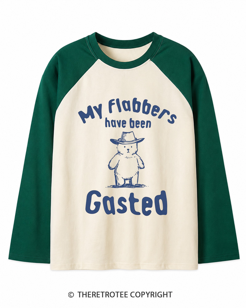 TheRetroTee My Flabbers Have Been Gasted Long Sleeve Raglan T-Shirt