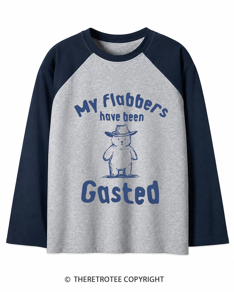 TheRetroTee My Flabbers Have Been Gasted Long Sleeve Raglan T-Shirt