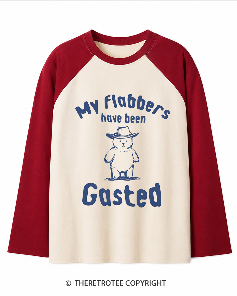 TheRetroTee My Flabbers Have Been Gasted Long Sleeve Raglan T-Shirt