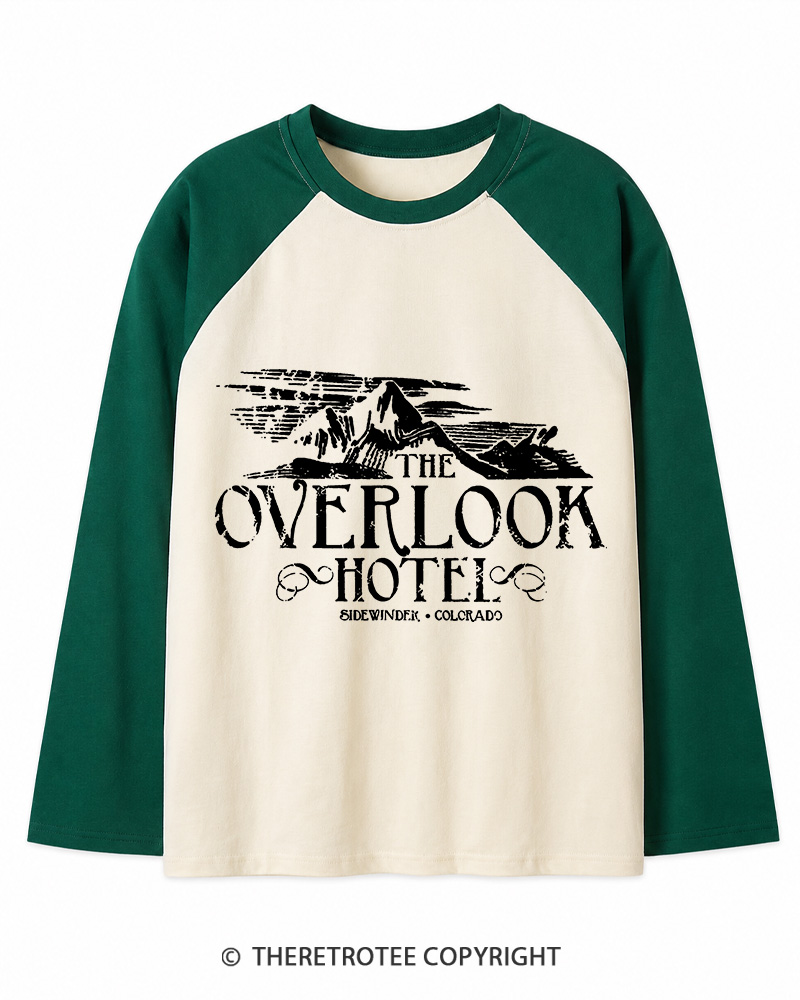 TheRetroTee The Overlook Hotel 1980 Long Sleeve Raglan T-Shirt