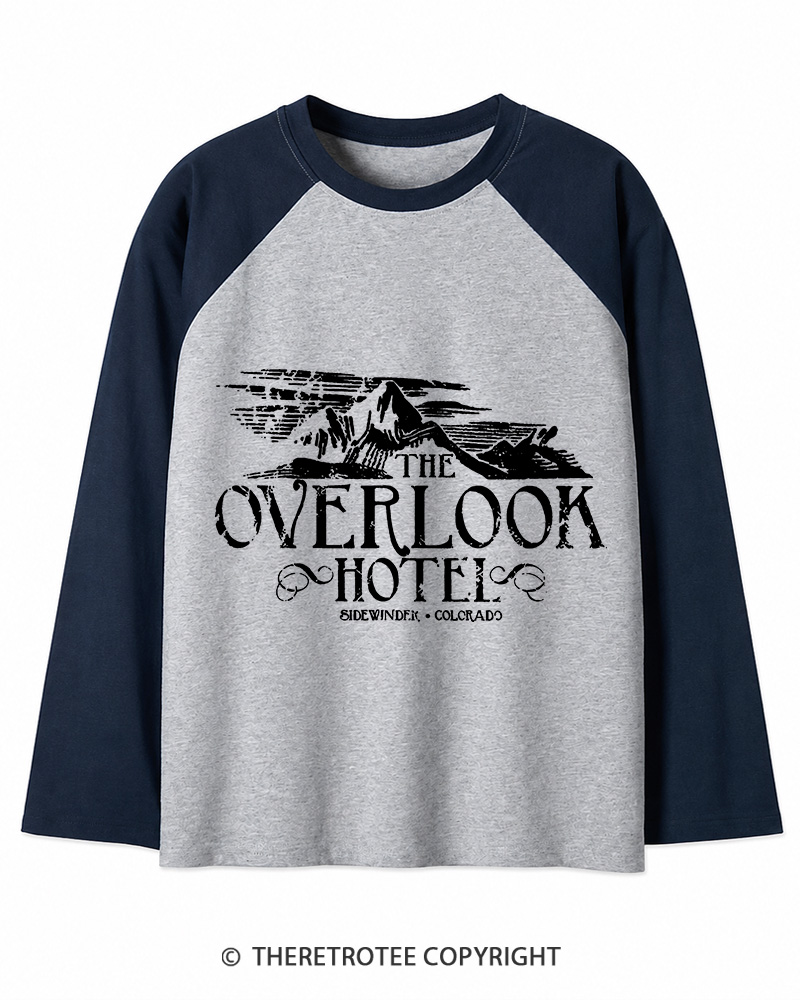 TheRetroTee The Overlook Hotel 1980 Long Sleeve Raglan T-Shirt
