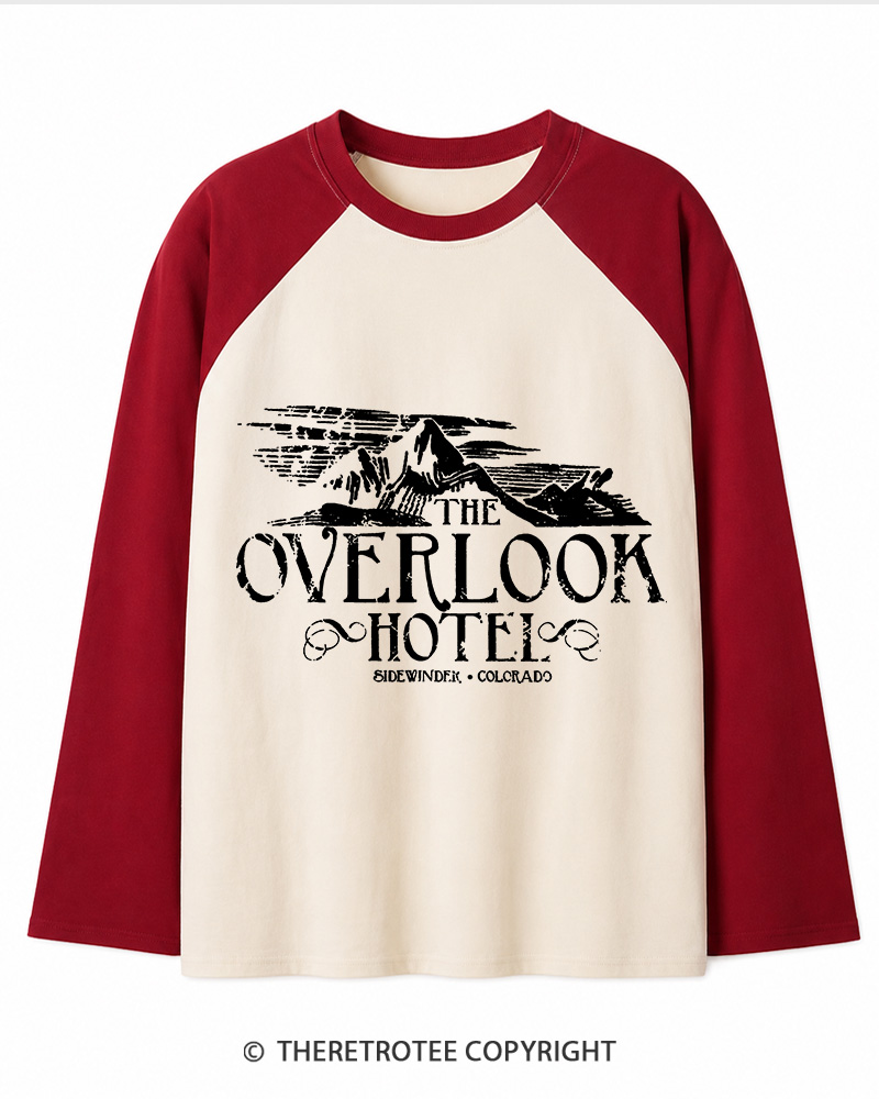 TheRetroTee The Overlook Hotel 1980 Long Sleeve Raglan T-Shirt