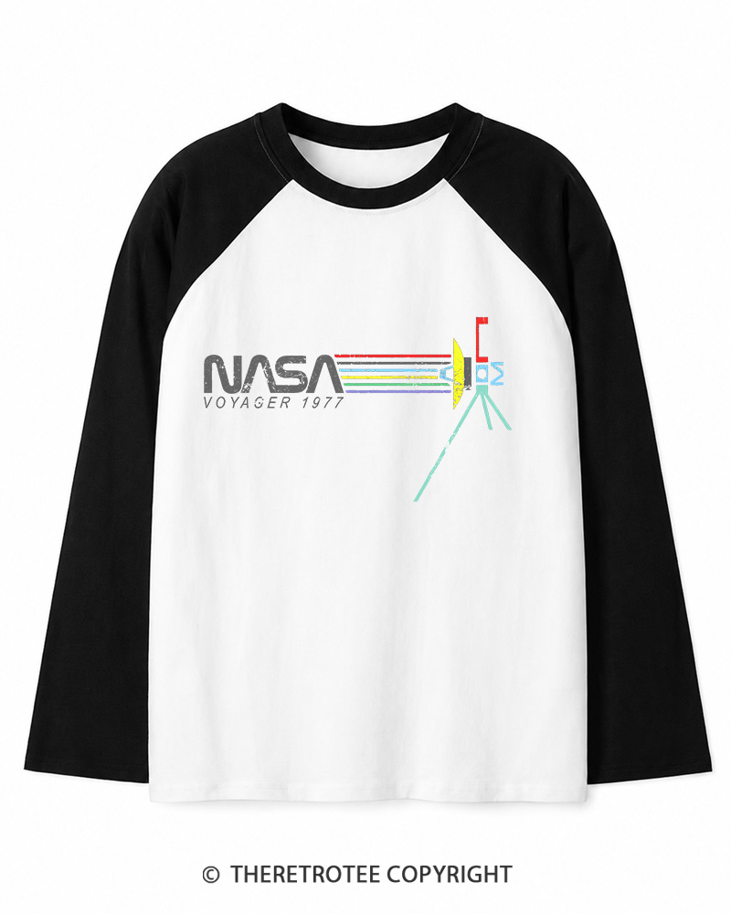 TheRetroTee Voyager '77 Long Sleeve Raglan T-Shirt