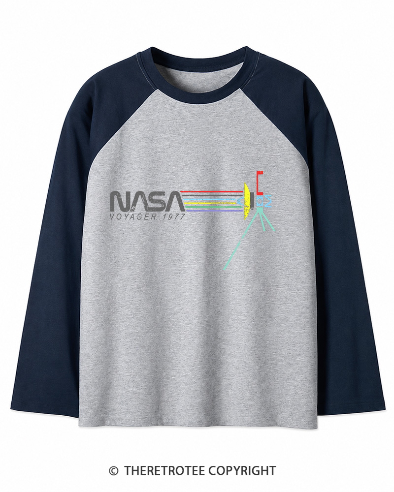 TheRetroTee Voyager '77 Long Sleeve Raglan T-Shirt