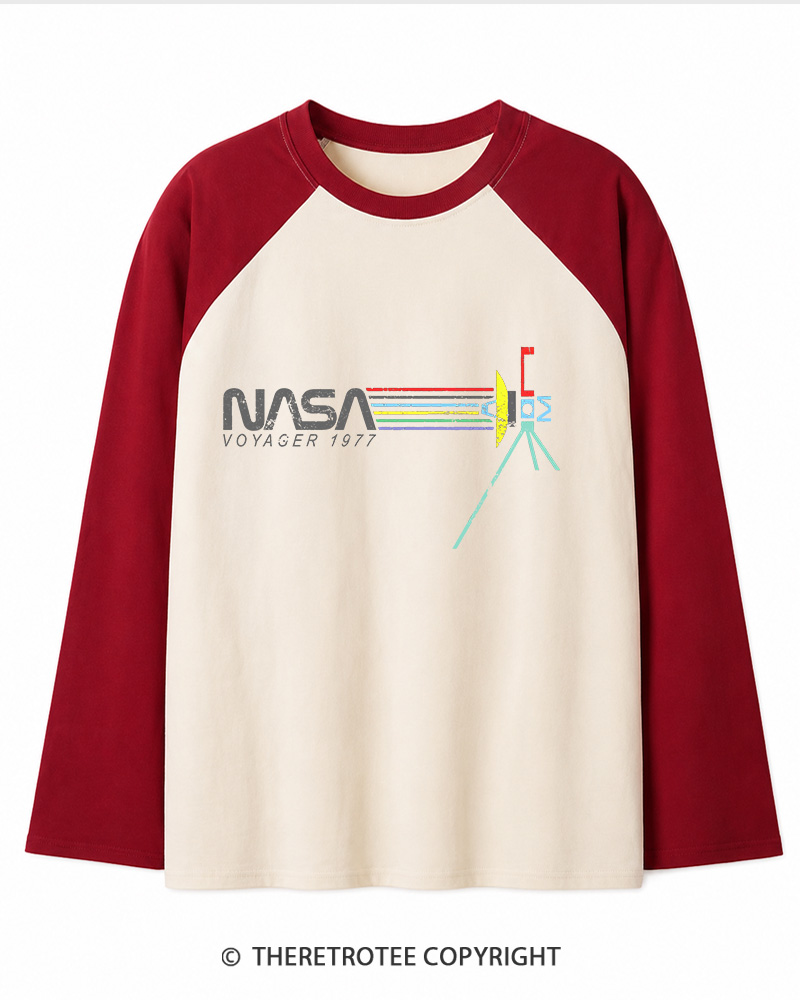 TheRetroTee Voyager '77 Long Sleeve Raglan T-Shirt