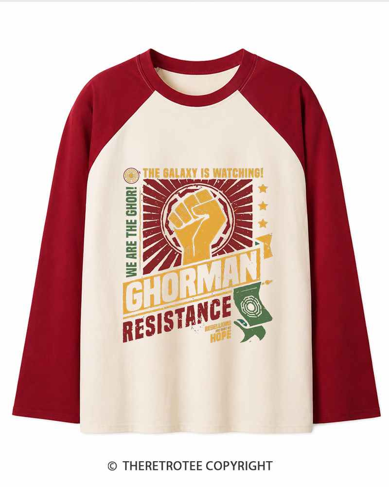 TheRetroTee Hope Builds Rebellion Long Sleeve Raglan T-Shirt