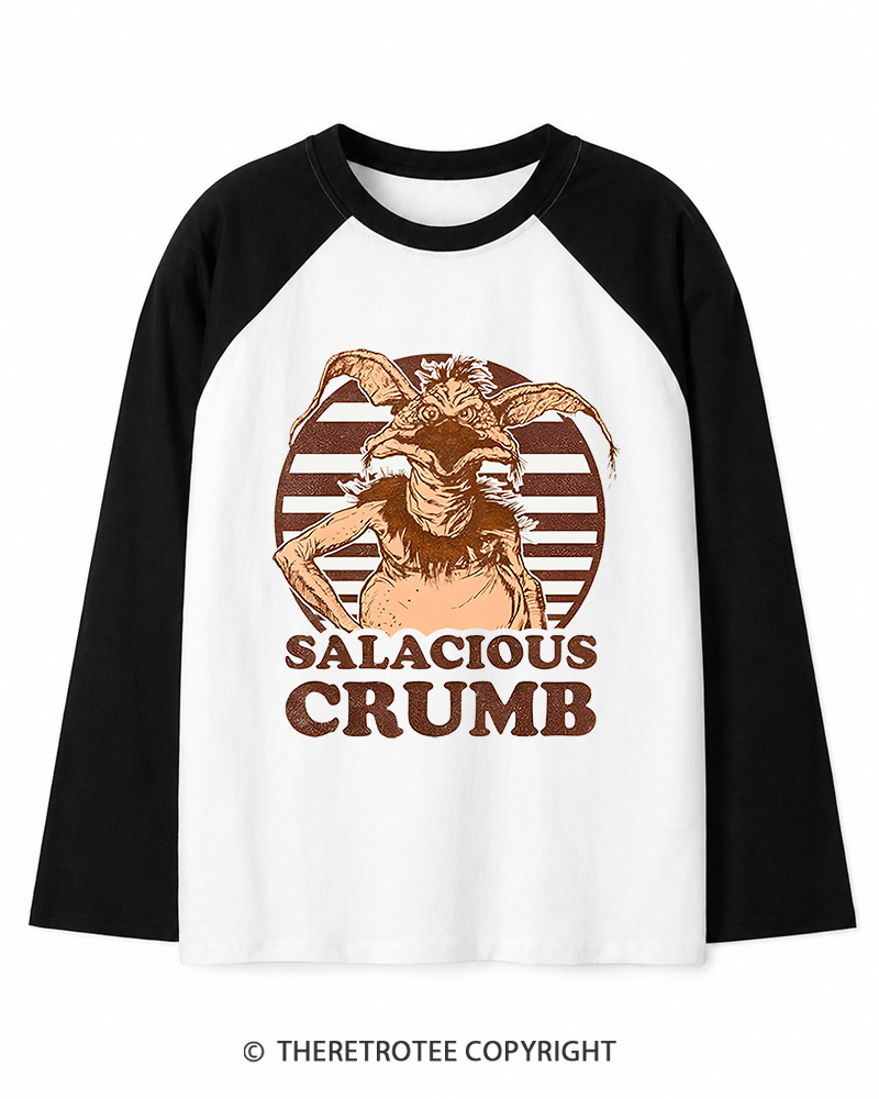 TheRetroTee Salacious Crumb 1980s Long Sleeve Raglan T-Shirt